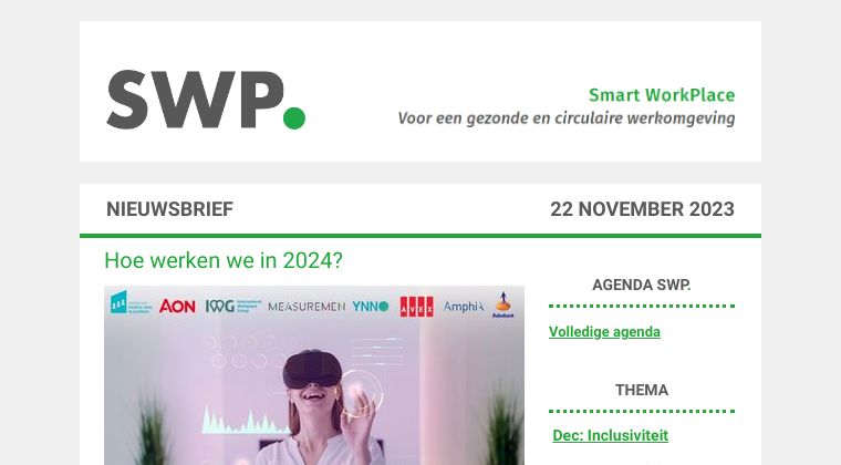 Bekijk de SWP Jaaragenda 2024 hier!